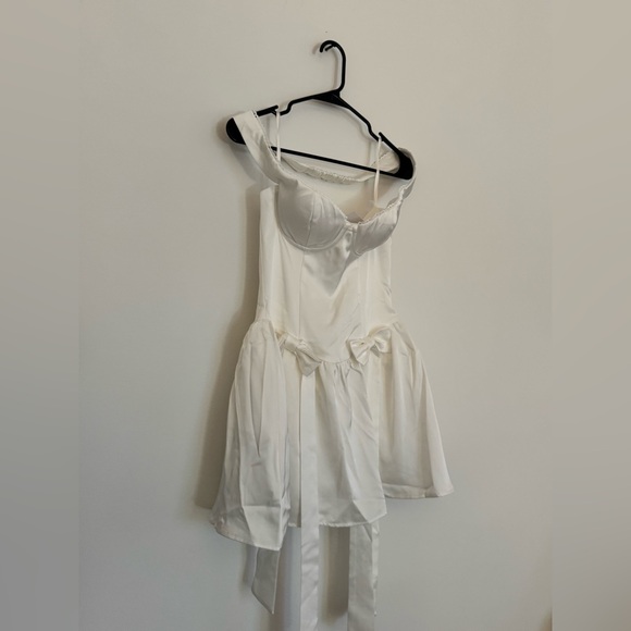 Away Dresses & Skirts - Aubrey Off the Shoulder Mini Bow Dress by Runaway The Label